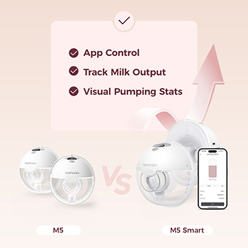 Momcozy M5 Smart Wearable Breast Pump