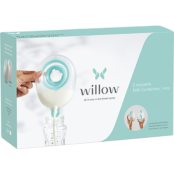 Willow 360 Milk Containers, 2 Pack